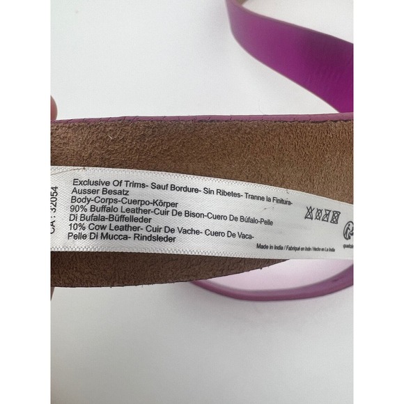 New Free People Rowan Leather Pink Purple Metallic Belt Size Small / Medium - Picture 7 of 7